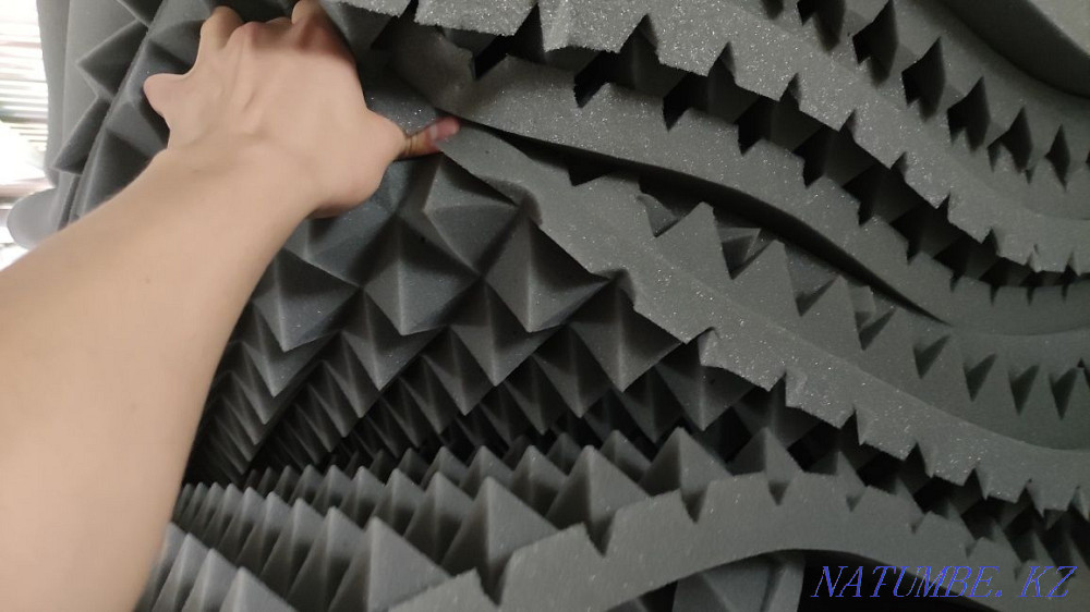 Acoustic foam, studio foam 60 mm (price per 1 sq. meter) Almaty - photo 2