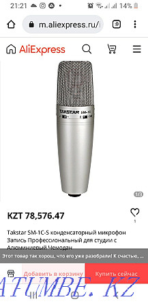 Takstar studio microphone and sound card  - photo 5