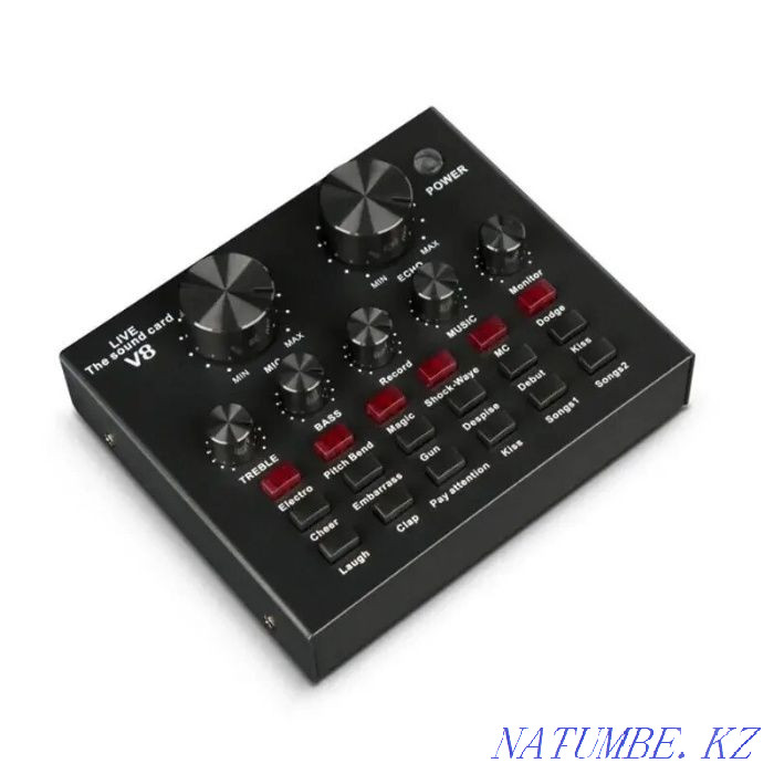Дыбыс картасы аудио V8 USB микрофон гарнитурасы  Алматы - изображение 2