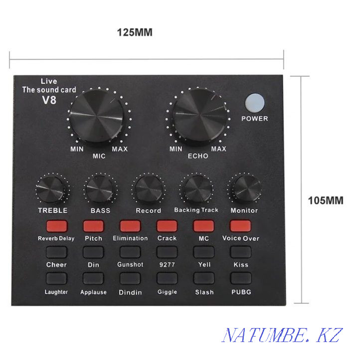 Дыбыс картасы аудио V8 USB микрофон гарнитурасы  Алматы - изображение 3