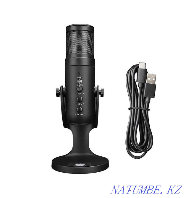 USB condenser microphone for audio, vocal recording, podcasting Almaty - photo 3