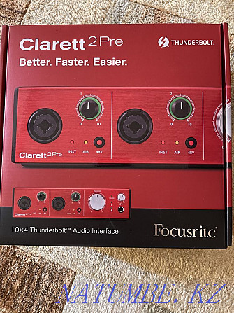 Focusrite Clarett 2Pre Thunderbolt sound card for sale Almaty - photo 3