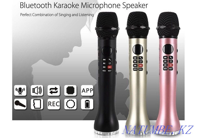 Bluetooth караоке микрофон L598  Петропавл - изображение 1