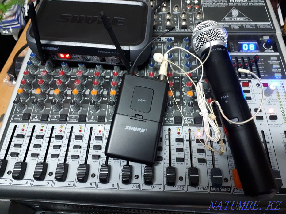 Shure PGX қол радио микрофоны + гарнитура  Астана - изображение 1