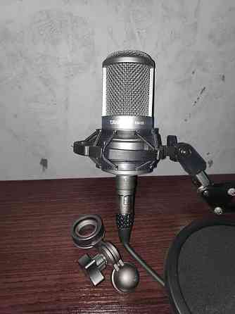 Конденсаторный студийный микрофон , стойка, поп фильтр, шнур 5 метров Конаев