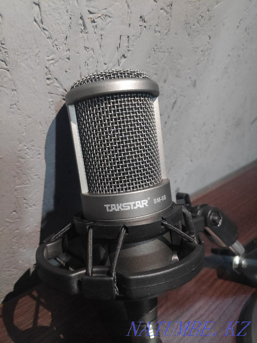 Конденсаторный студийный микрофон , стойка, поп фильтр, шнур 5 метров Конаев - изображение 2