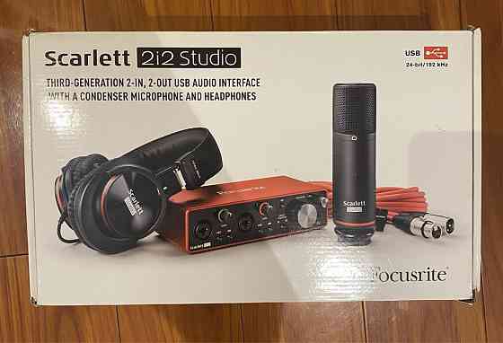 Комплект Для Звукозаписи Focusrite scarlett 2i2 Studio 3nd GEN Almaty