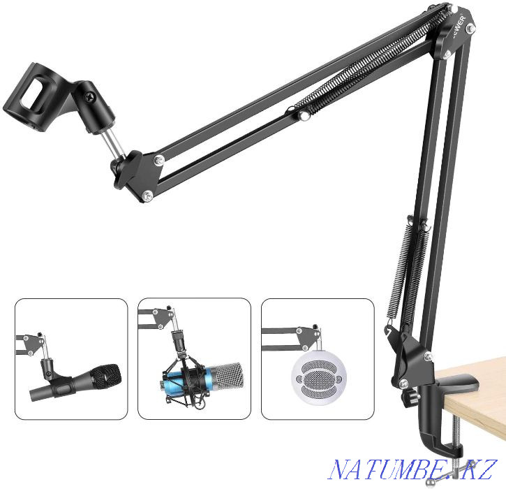 Pantograph Desktop Microphone Stand, Pop Filter (NB 35 BM800) Almaty - photo 2