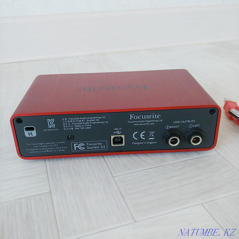 Focusrite 2i2 звуковая карта Шымкент - изображение 4