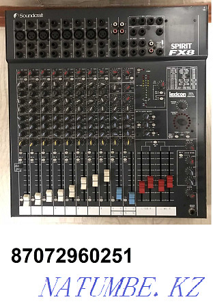 Продам микшер c обработками Lexicon Soundcraft Spirit FX8 Алматы - изображение 1