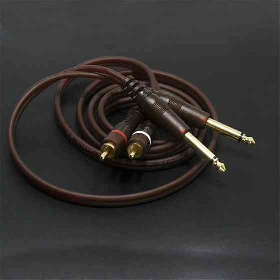 Аудио кабель 2 RCA на 2 JACK 6.3 (3 метра). Фирменный. Алматы