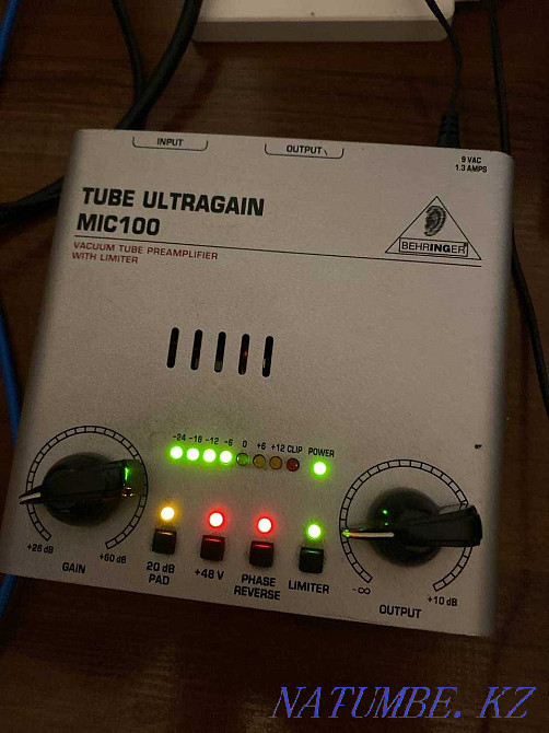 BEHRINGER tube ultragain mic100 Караганда - изображение 1