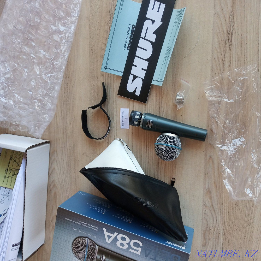 Shure Beta 58A Mexico динамикалық микрофоны Шымкент - изображение 4