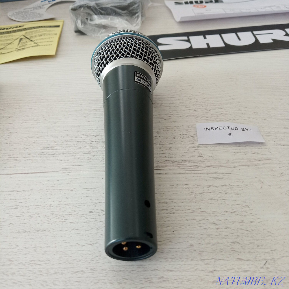 Shure Beta 58A Mexico динамикалық микрофоны Шымкент - изображение 3