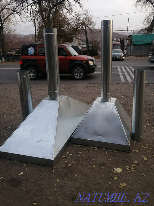 Вытяжка зонт жестяные работы труба переход Алматы - изображение 4