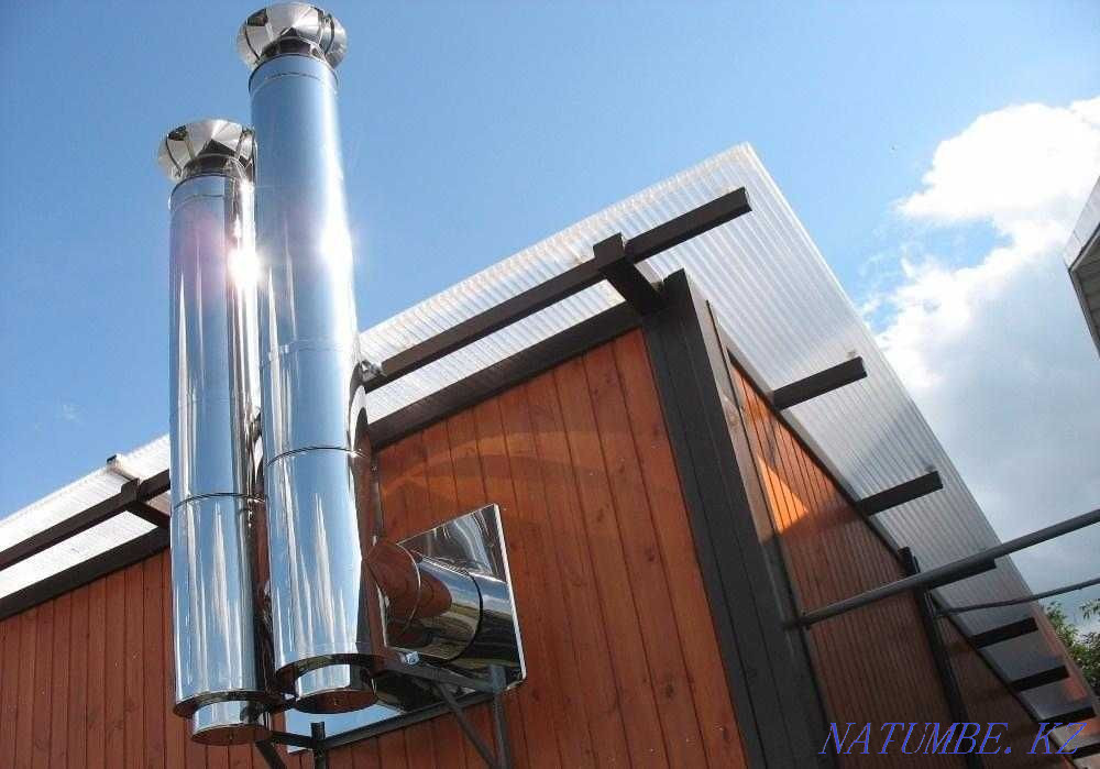 ventilation hood pipe low tide ridge drain snow holder chimney Almaty - photo 8
