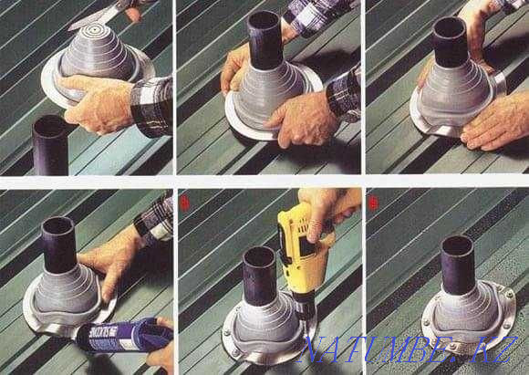 Кровельные проходки для выходов вентиляции, антенн и печных труб Караганда - изображение 4