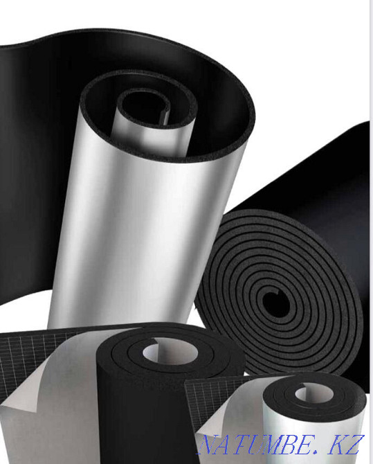 Рулонная изоляция, каучуковая, самоклеящаяся, 9мм Алматы - изображение 1