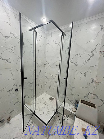 Glass shower room, shower cabin, glass railings, partition Karagandy - photo 2