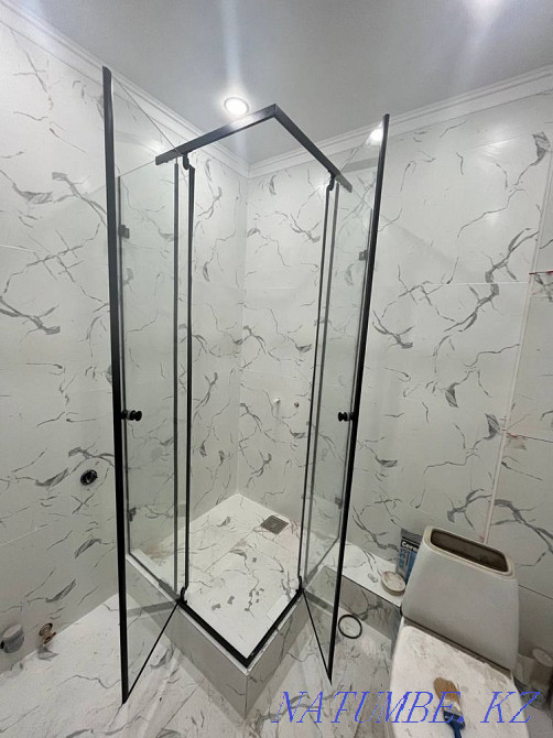 Душевая из стекла, душ кабина, стеклянные ограждения, перегородка Караганда - изображение 2