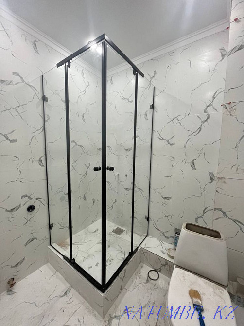 Душевая из стекла, душ кабина, стеклянные ограждения, перегородка Караганда - изображение 1