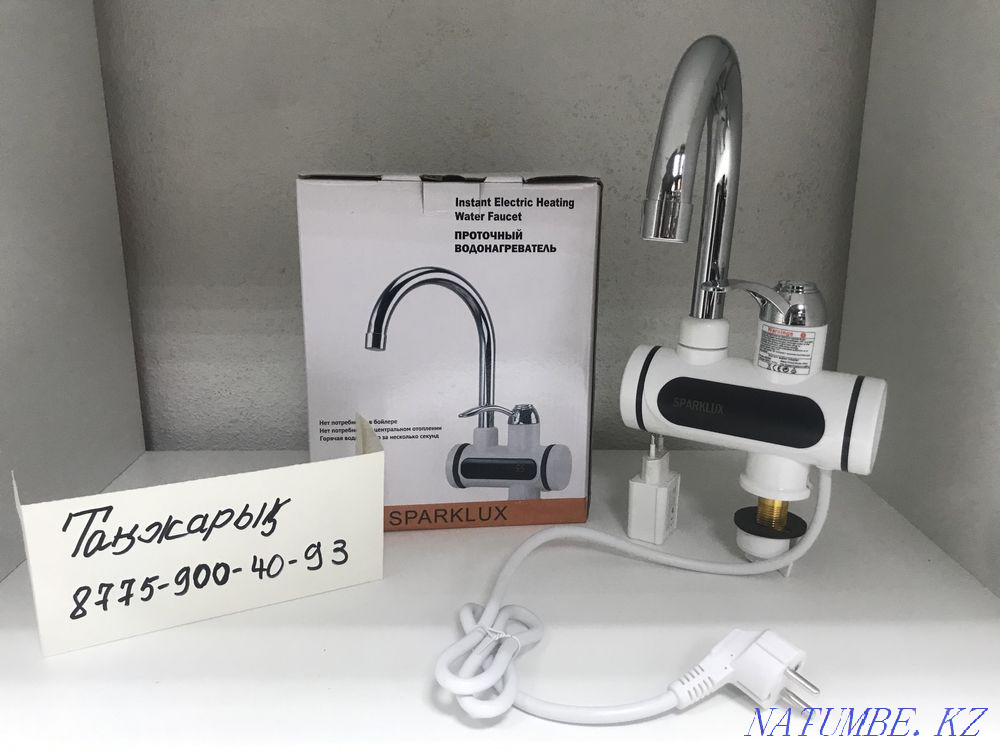 Кран водонагреватель TEMMAX проточный с дисплеем кран душ смиститель Алматы - изображение 7