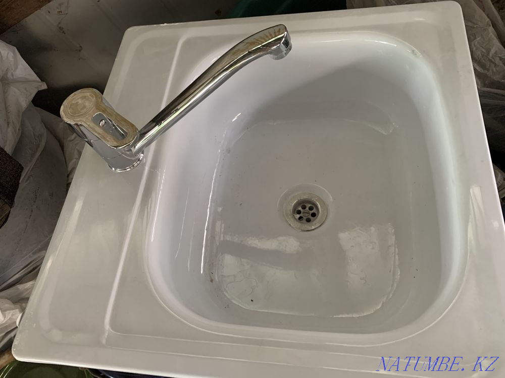 Раковина металическая со смесителем Алматы - изображение 2