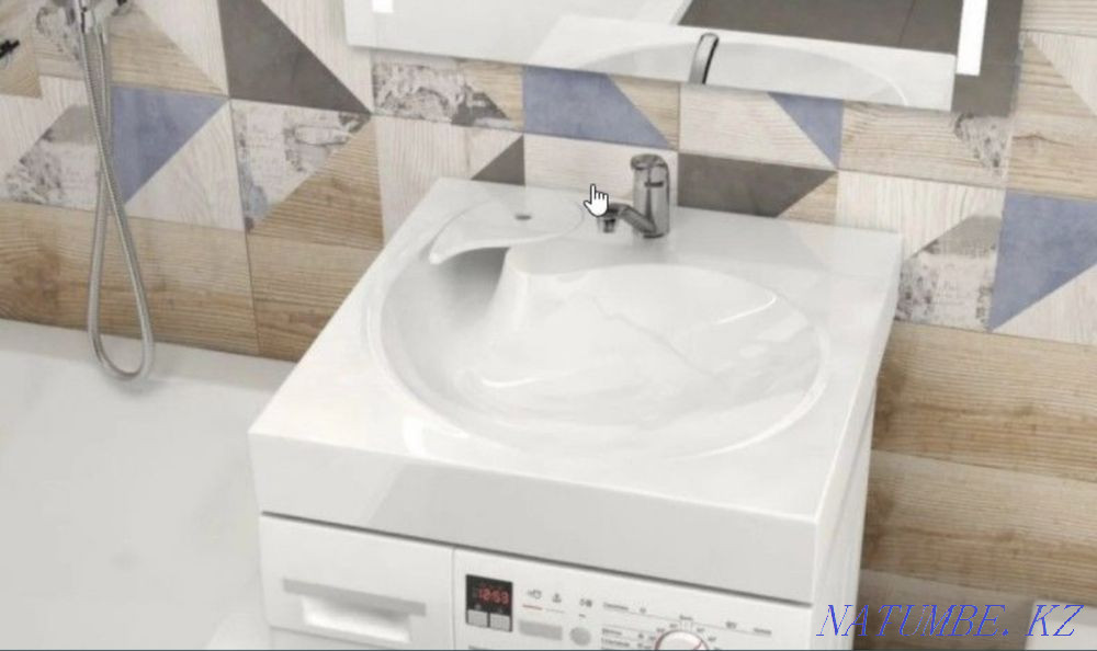 Раковина над Стиральной машиной в АЛМАТЫ, НУР-СУЛТАН, ТАРАЗ, КОСТАНАЙ Алматы - изображение 4