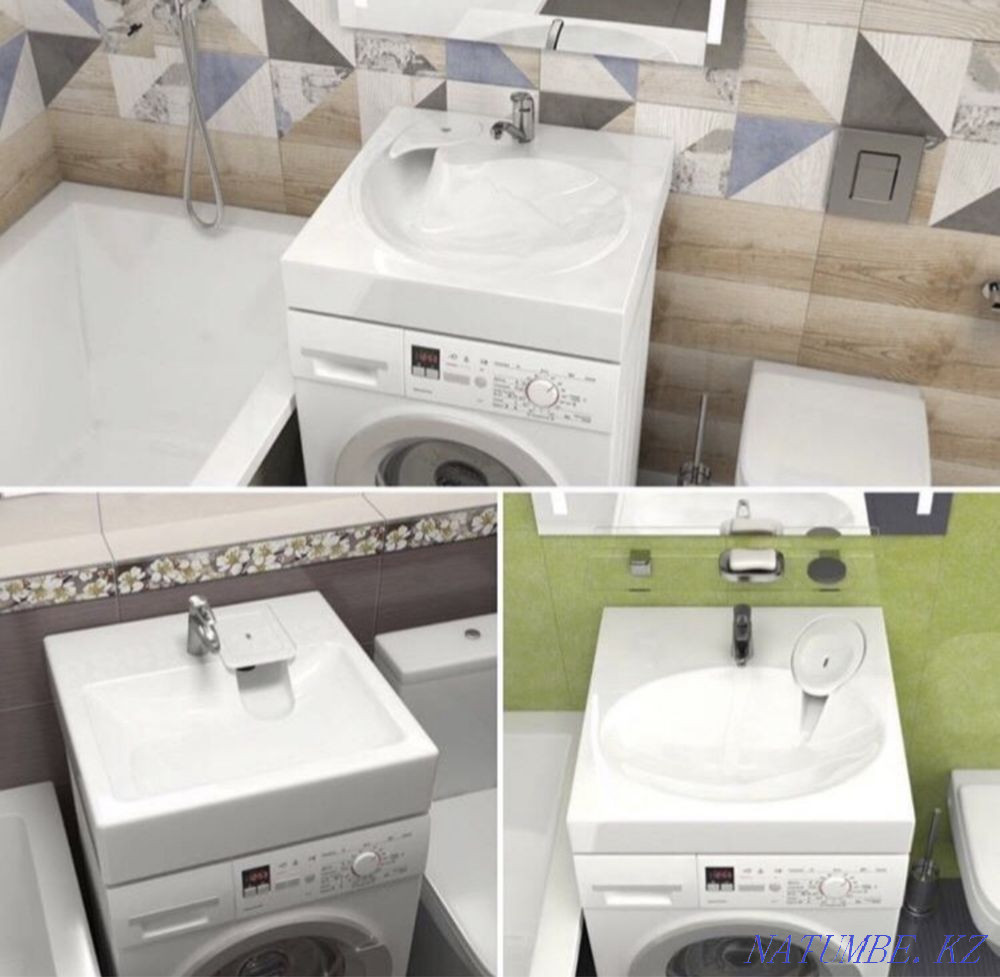 Раковина над Стиральной машиной в АЛМАТЫ, НУР-СУЛТАН, ТАРАЗ, КОСТАНАЙ Алматы - изображение 2