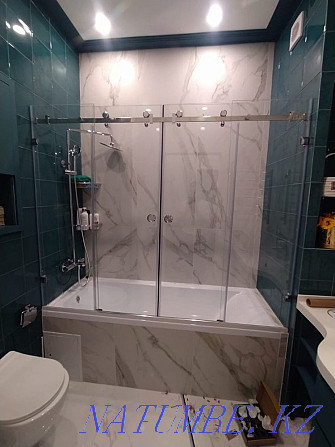 Shower cabin, glass partition, shower glass, bath screen Almaty - photo 8