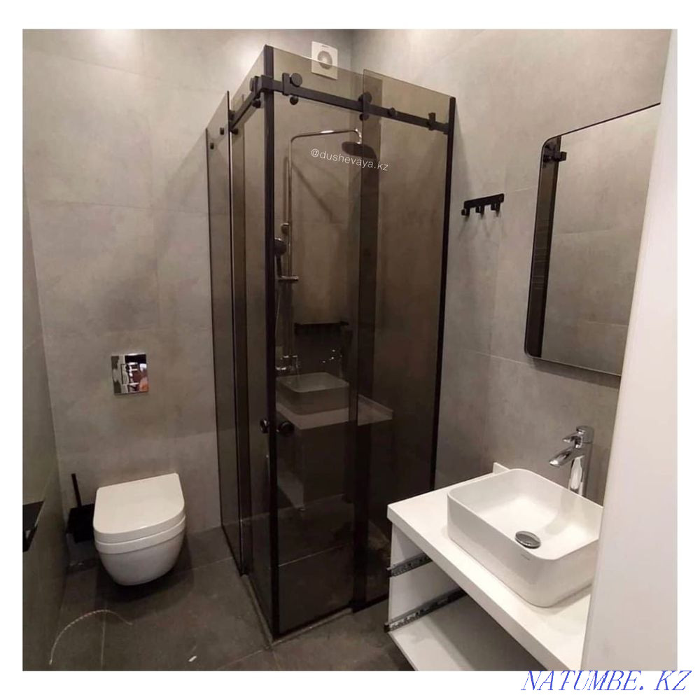 Shower cabins, shower screens, glass partitions, curtain Astana - photo 2