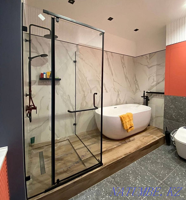 Showers, interior partitions, bathtub curtains, mirrors, facets Astana - photo 1