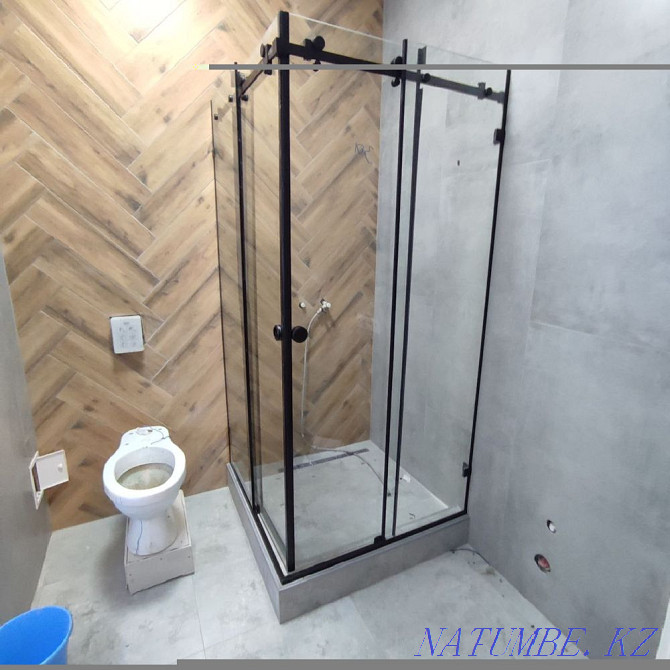 glass partitions, shower cabins, glass partitions, curtains, Almaty - photo 1