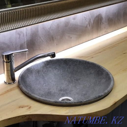 "HS-410", круглые каменные раковины для ванной комнаты. Алматы - изображение 4