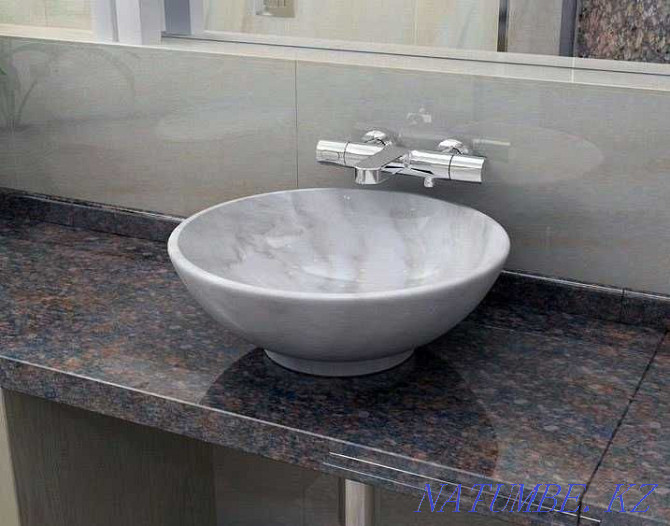 Designer marble sinks, natural stone washbasin Almaty - photo 8