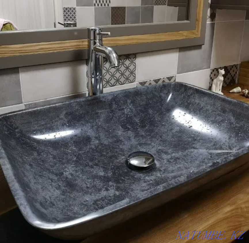 Designer marble sinks, natural stone washbasin Almaty - photo 1