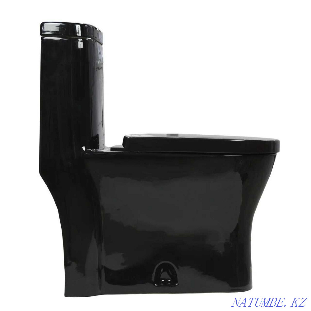 Унитаз Литой Gloria UN006 ЧЕРНЫЙ Алматы - изображение 1