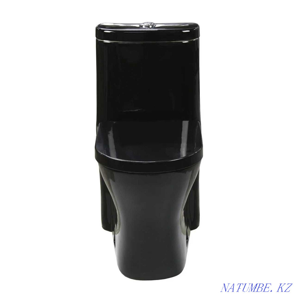 Унитаз Литой Gloria UN006 ЧЕРНЫЙ Алматы - изображение 2