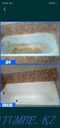 Restoration of bathtubs, shower cabins, jacuzzi, sinks, liquid acrylic Almaty - photo 3