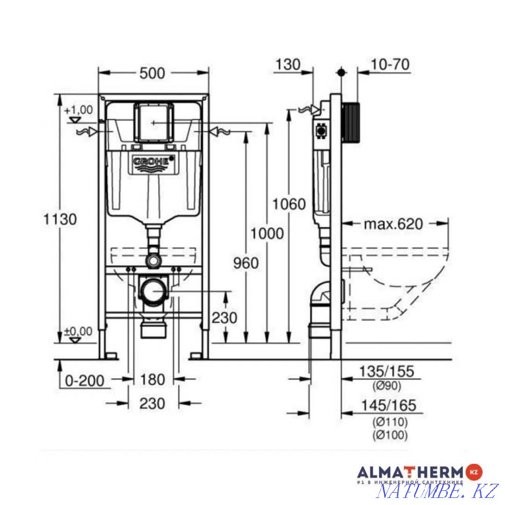 Grohe installation for wall-hung toilets Aqtobe - photo 4