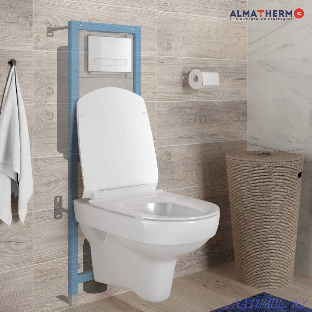 Installation of Cersanit Link Pro for wall-hung WCs Aqtobe - photo 2