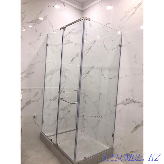 Glass railings, glass shower room, shower cabins, facets, mirror Astana - photo 7