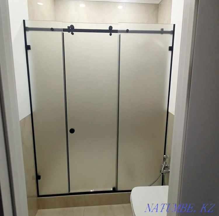 Душевая кабина, душевые ограждения, стеклянные перегородки, шторки, Астана - изображение 6