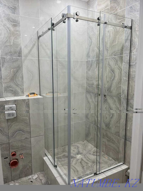 Душевая кабина, душевые ограждения, стеклянные перегородки, шторки, Астана - изображение 4