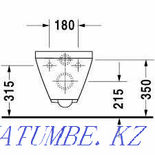 Wall hung toilet bowl Germany DURAVIT without seat new Astana - photo 2