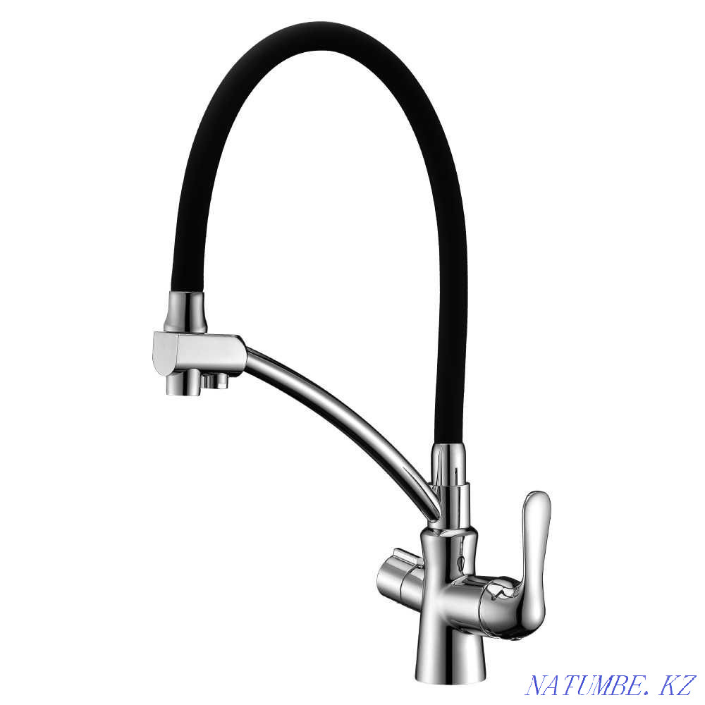 Смеситель для кухонной мойки BR805 черный 2в1 (фильтр для воды) BRNOU Астана - изображение 1