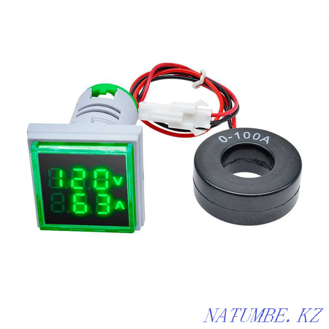 LED indicator with built-in voltmeter and ammeter Almaty - photo 1