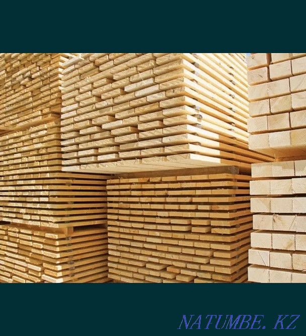 Лес пиломатериалы: доски, стропила, обрешётка, брус Алматы - изображение 1