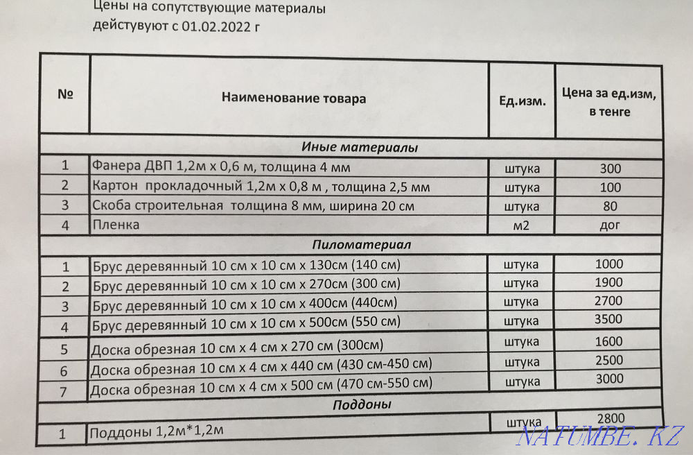 Lumber, timber, rafters Shymkent - photo 4