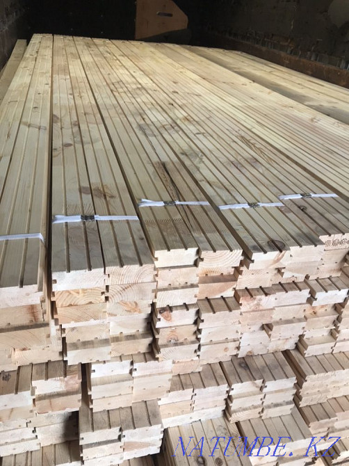 Доска пола ( шпунт ) сосна, толщина 4 см Костанай - изображение 3